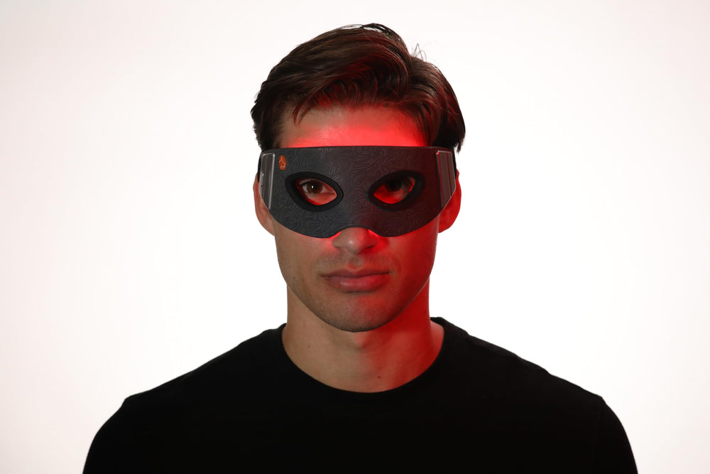 Dogface Red Light Eye Mask compact design for travel and home use.