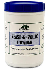 Dogzymes Yeast and Garlic Powder bottle, vitamin B rich supplement for dogs.