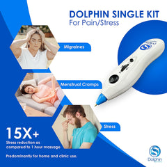 Dolphin Neurostim pen's compact design for portable relief.