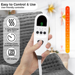 Domigard heating pad skin-friendly flannel fabric provides cozy, conforming contact