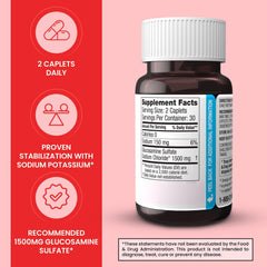 Dona Glucosamine caplets in hand to convey ease of daily use