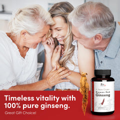 Dongjieum Korean red ginseng root close-up conveys tradition and potency.