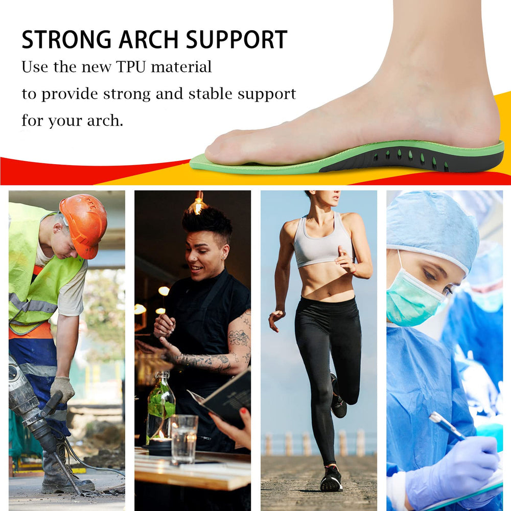 DONQE work boot insole supports hours of standing and walking.