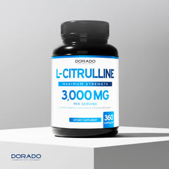Dorado Nutrition L Citrulline bottle next to USA-made seal.