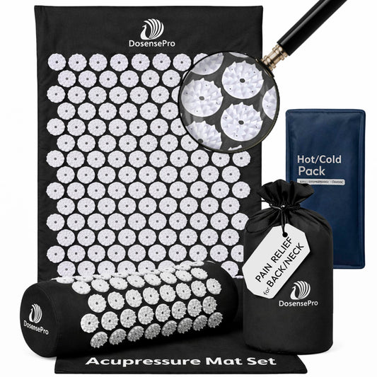 DoSensePro acupressure mat spikes close-up for targeted back tension relief