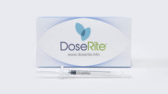 DoseRite dosing syringes provide controlled administration for consistency.