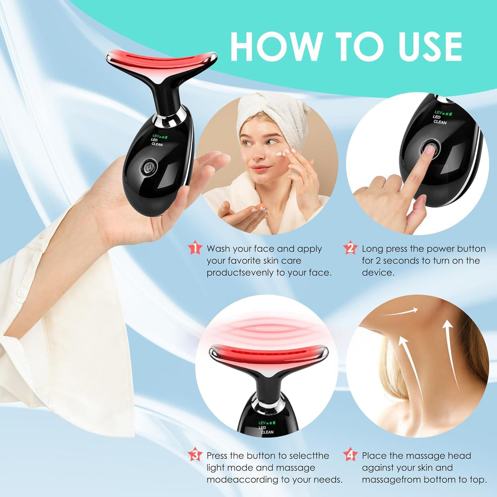 Doset facial massager compact design suitable for travel and storage.