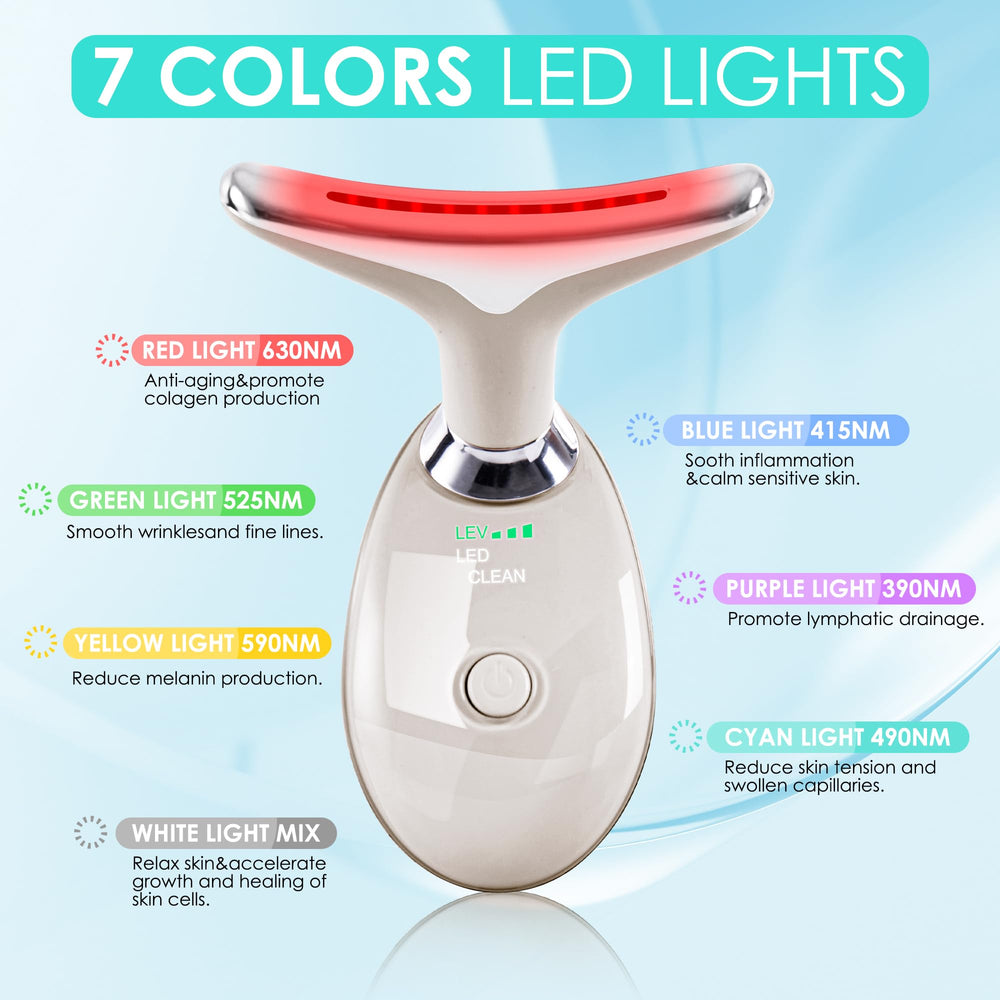 Doset facial massager red-light therapy offers soothing skincare sessions.