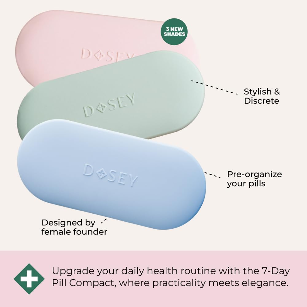 Dosey Pill Compact side profile blue highlights slim travel friendly silhouette