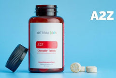 doTERRA a2z chewable watermelon tablets handy for kids and adults who dislike capsules