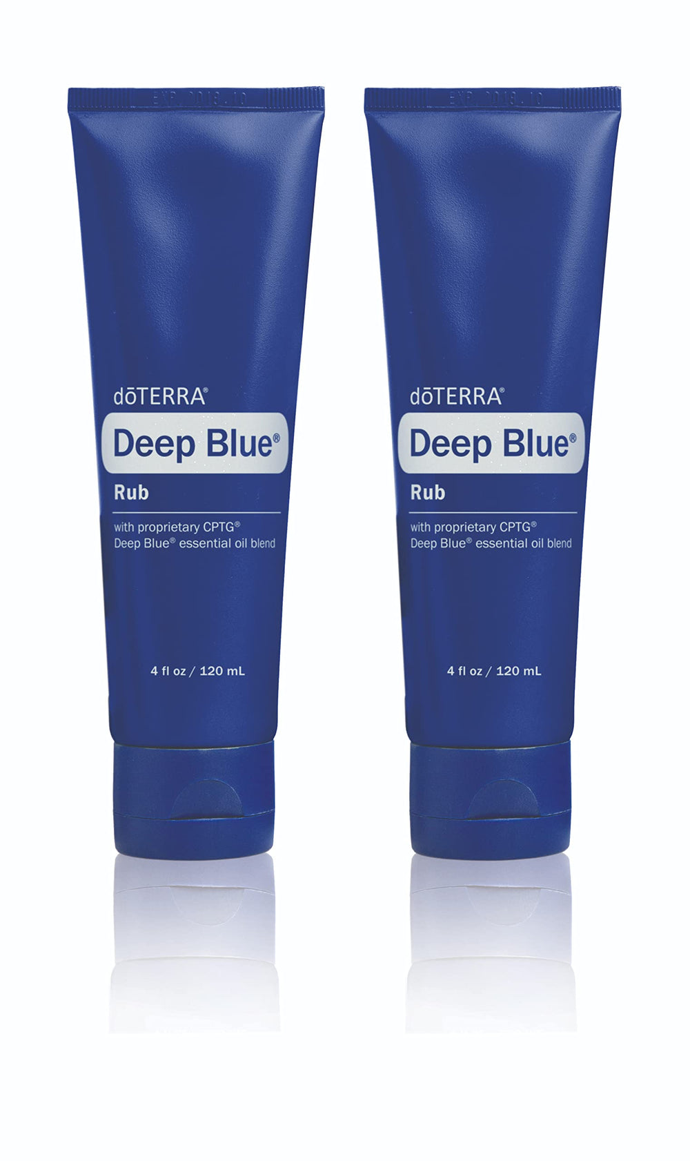 doTERRA Deep Blue Rub two-pack packaging shown for easy post-workout recovery