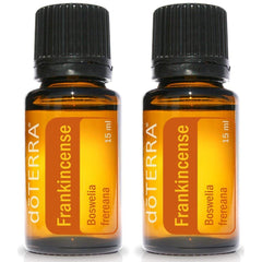 doTERRA frankincense 15 ml bottle highlights rich resin aroma for calming routines.