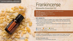 doTERRA frankincense 15 ml label emphasizes Co-Impact Sourcing and source quality.