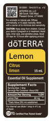 doTERRA Lemon essential oil packaging on shelf for two bottle pack