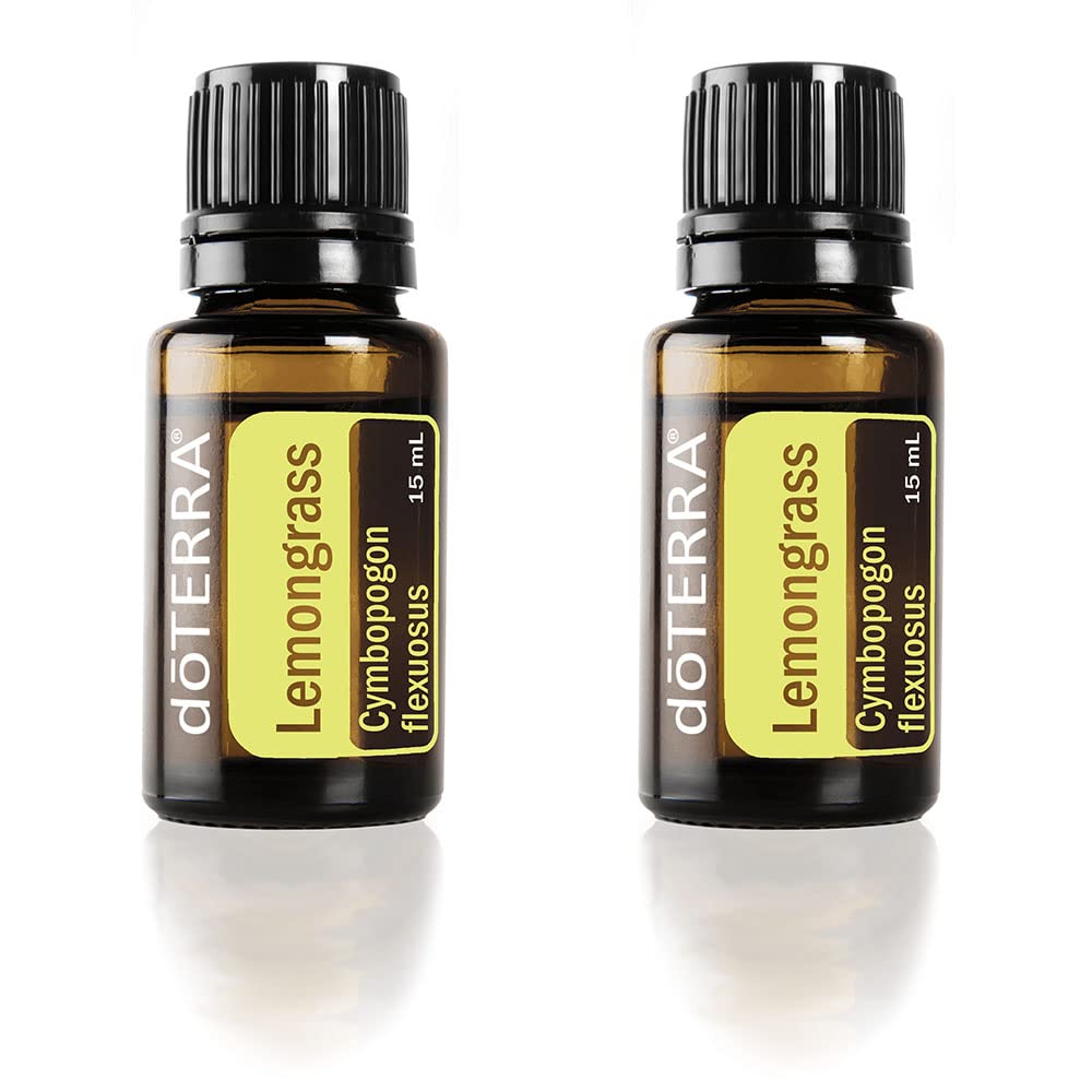doTERRA Lemongrass 15ml bottle, bright aroma for daily refreshment.