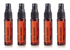 doTERRA On Guard Sanitizing Mist bottle highlights quick-drying sanitizer for clean, refreshed hands.