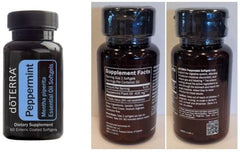 doTERRA Peppermint Softgels on the go, travel-friendly relief.
