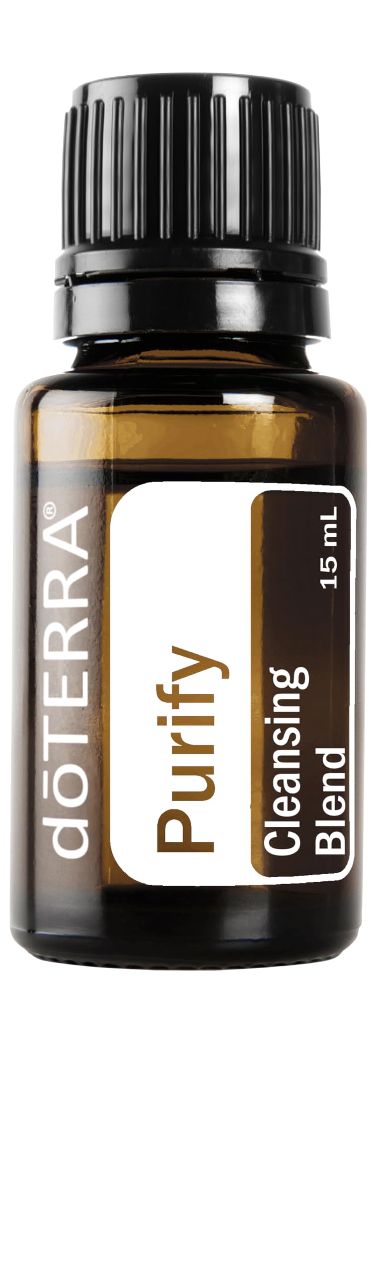 doTERRA Purify bottle front shows citrus pine blend for fresh air and odor elimination
