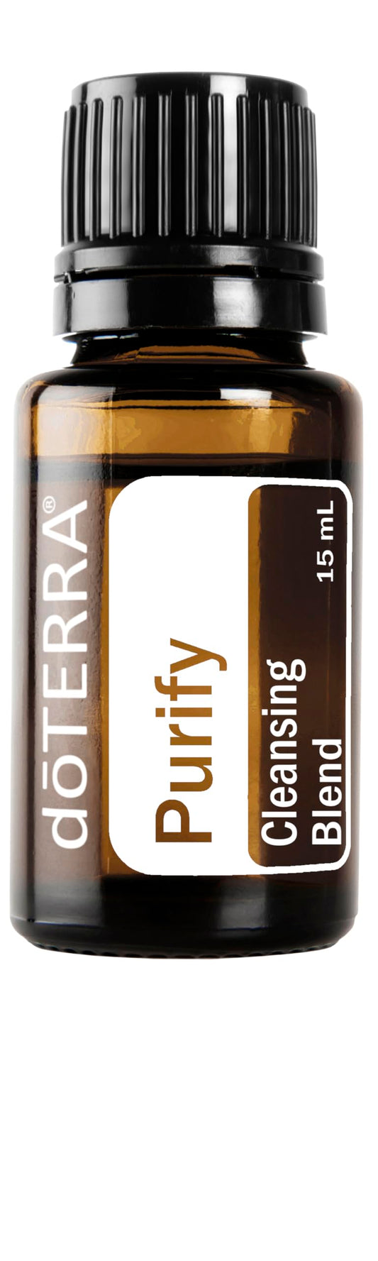 doTERRA Purify bottle front shows citrus pine blend for fresh air and odor elimination