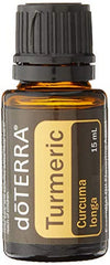 doTERRA Turmeric essential oil 15 mL bottle for aromatic mood lift and gentle immune support.
