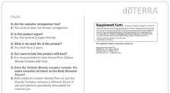 doTERRA Yarrow Pom daily capsule routine on a counter