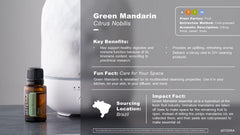 doTERRA Green Mandarin bottle cap close-up highlighting fresh citrus scent