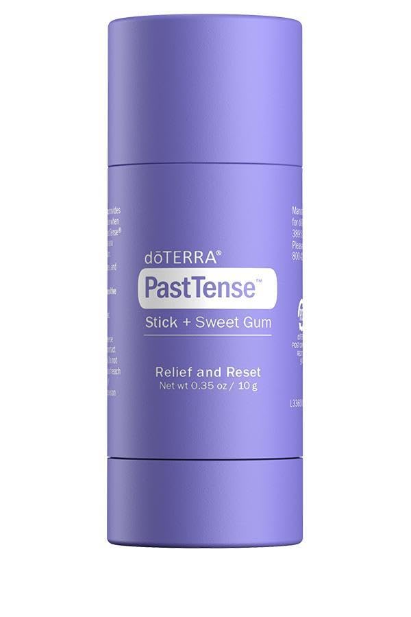 doTERRA PastTense Stick with Sweet Gum on the forehead and temples for soothing tension