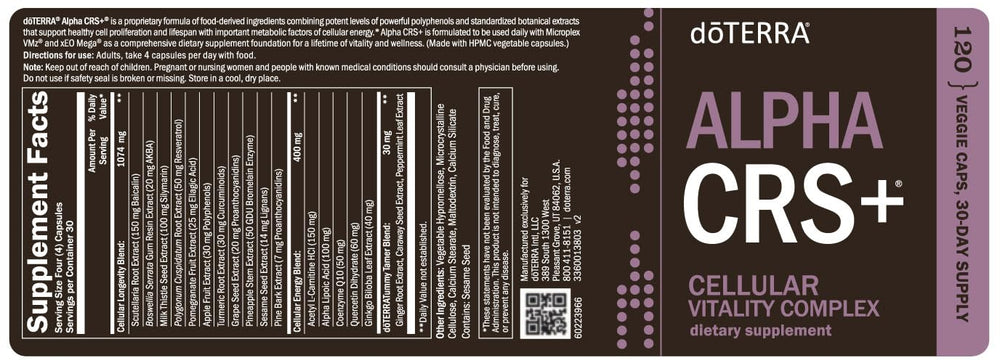 doTERRA Alpha CRS+ Lifelong Vitality Pack in daily routine setup for wellness.