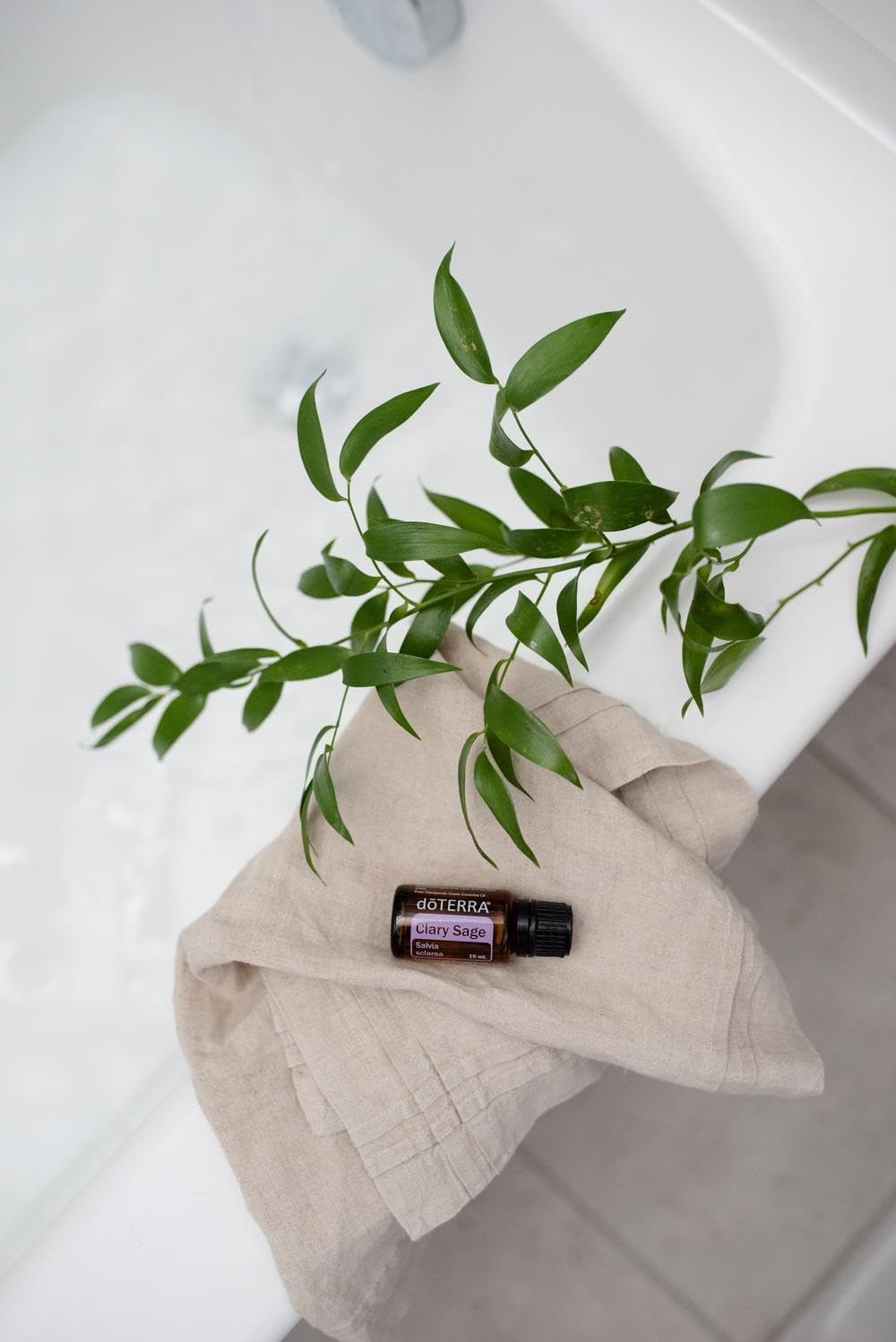 doTERRA Clary Sage diffuser image promoting restful sleep and mood balance.
