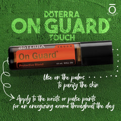 Close-up of doTERRA On Guard Touch roll-on for convenient application.