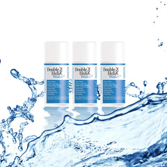 Pour Double Helix Water into a glass for refreshing hydration and focus