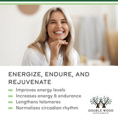Double Wood NAD+ Plus seal communicates quality and trust.