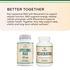 Double Wood Liposomal NAD+ test report demonstrates third-party checks.
