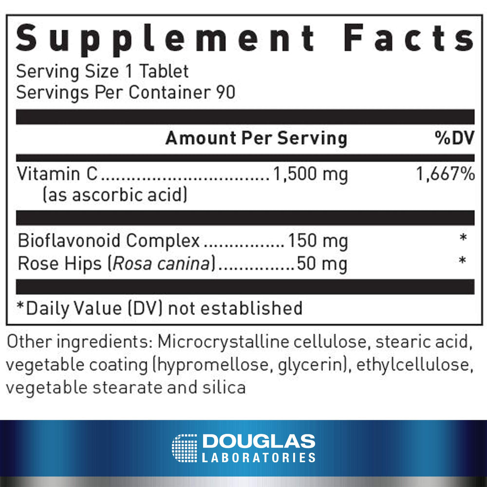 Douglas Laboratories C-Max 1500mg tablets close-up showing tablet texture
