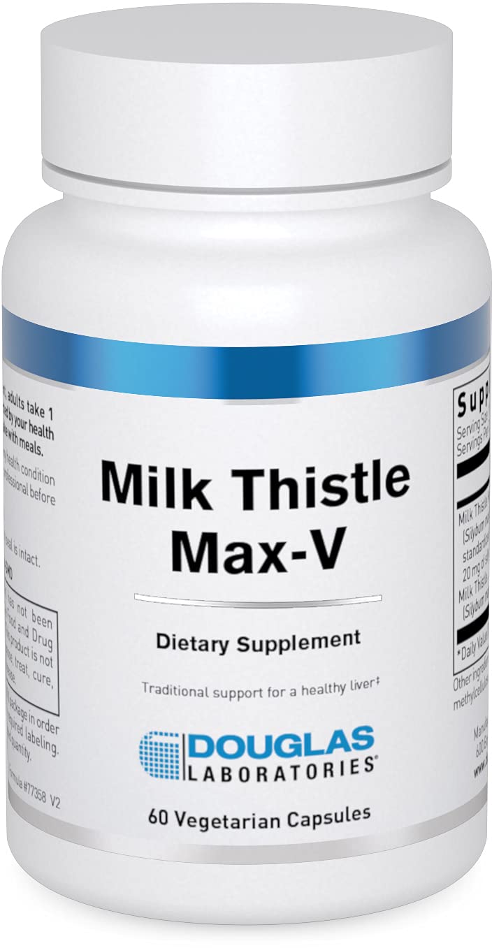 Douglas Laboratories Milk Thistle Max-V bottle front view for daily liver support