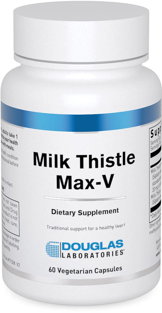 Douglas Laboratories Milk Thistle Max-V bottle front view for daily liver support