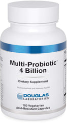Douglas Laboratories Multi-Probiotic 4 Billion bottle front enhances GI balance and overall well-being.