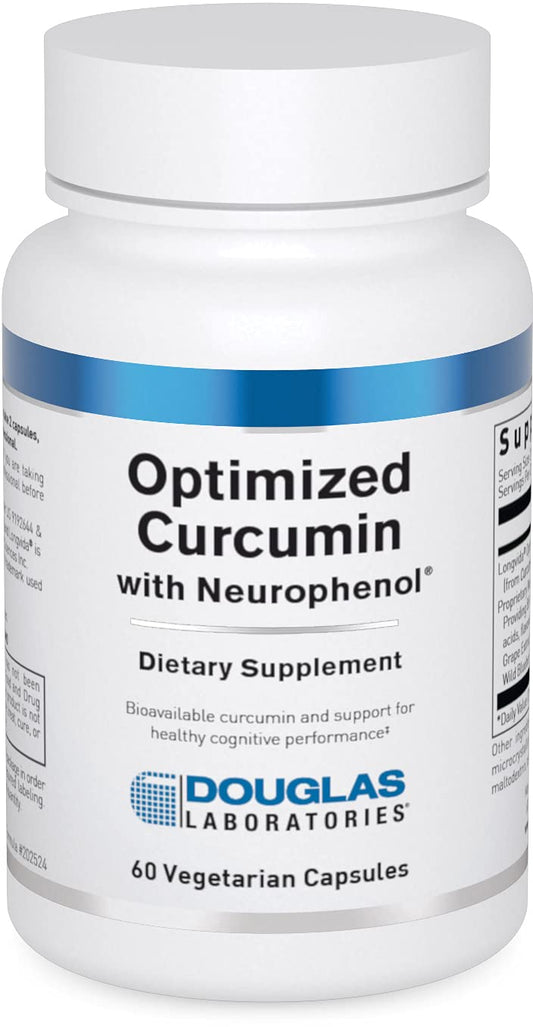 Douglas Laboratories Optimized Curcumin with Neurophenol bottle for daily brain support.