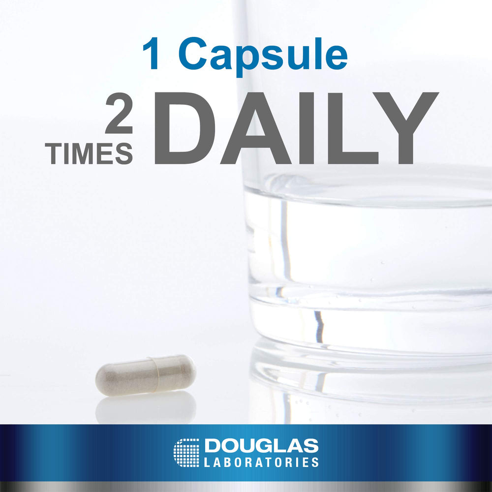 Douglas Laboratories Saw Palmetto Max-V label close-up shows standardized extract for consistent daily use.