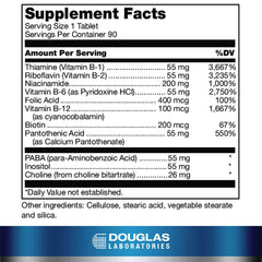 Douglas Laboratories Stress-B-Plus bottle front highlighting the B vitamin complex.