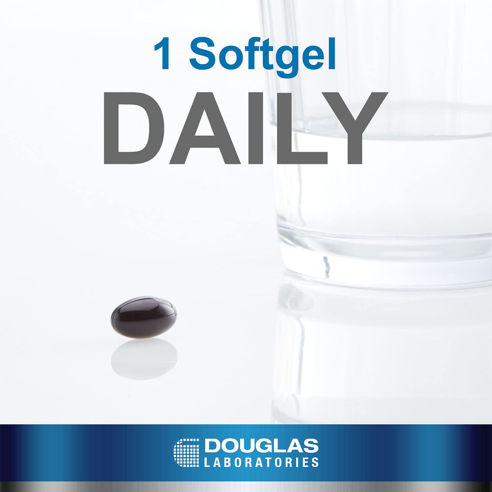 Douglas Laboratories Ubiquinol-QH label detail highlighting the reduced CoQ10 form.