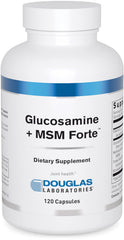 Douglas Laboratories Glucosamine MSM Forte bottle front highlights potential joint support