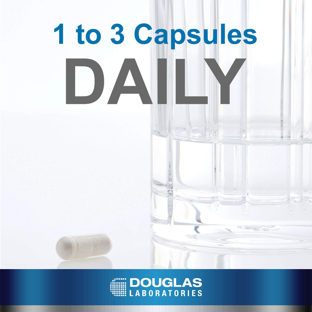 Douglas Laboratories Glucosamine MSM Forte capsules close-up emphasizes convenient daily support