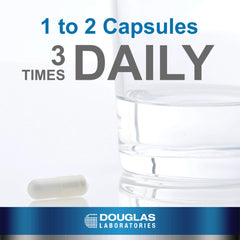Front label of Douglas Laboratories L-Arginine highlights product details.