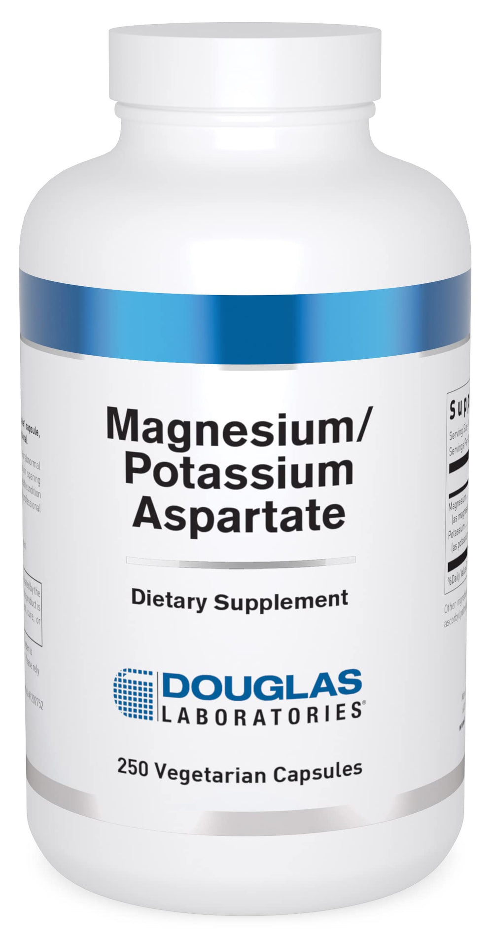 Douglas Laboratories magnesium/potassium aspartate 250 veg capsules bottle front for daily mineral support