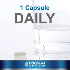 Douglas Laboratories bottle label highlighting vegetarian formula for daily mineral support