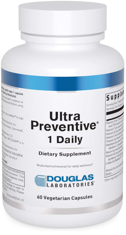 Douglas Laboratories Ultra Preventive 1 Daily bottle front view for daily energy and immune support.