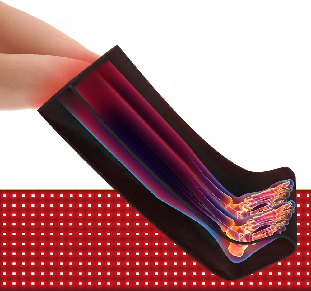Dowceivm foot-shaped therapy pad with red and infrared light for targeted foot comfort and fatigue relief.