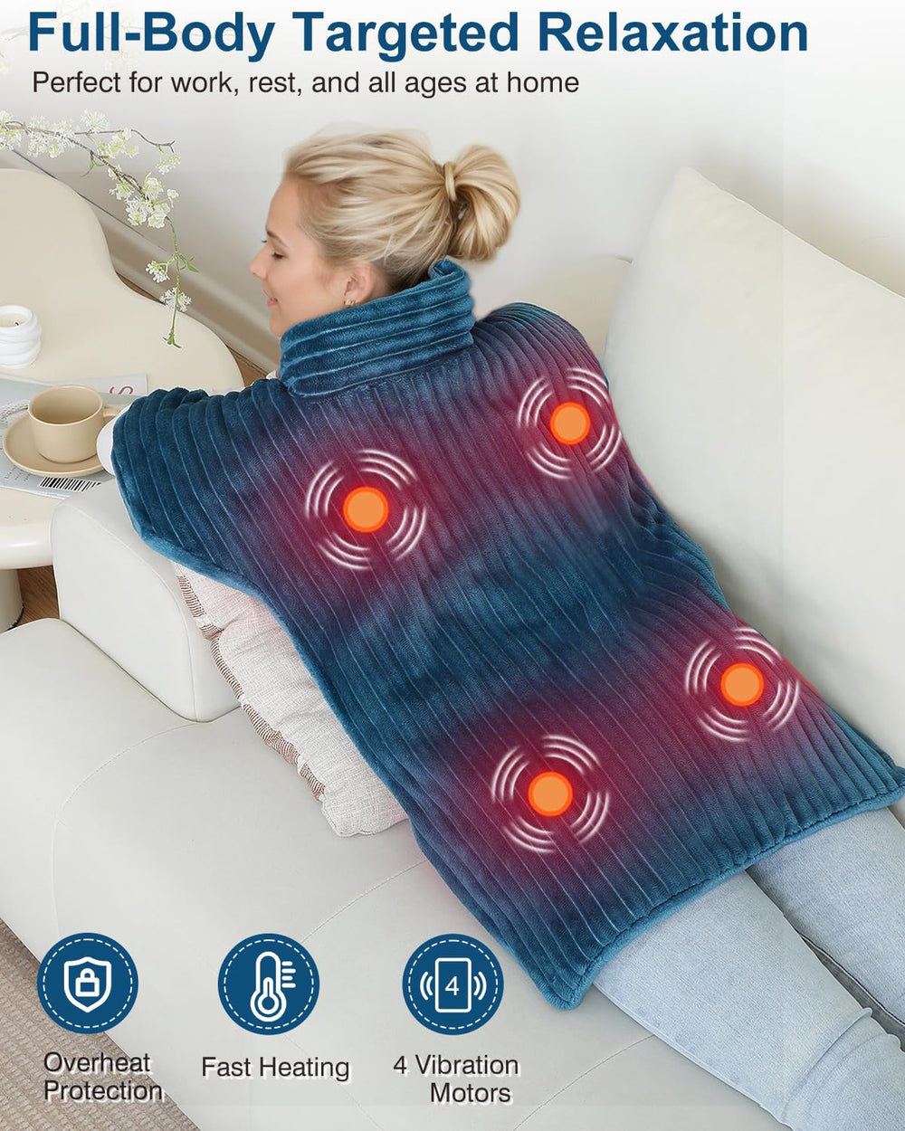 Dowin massage motors offer customizable relief during work or relaxation.