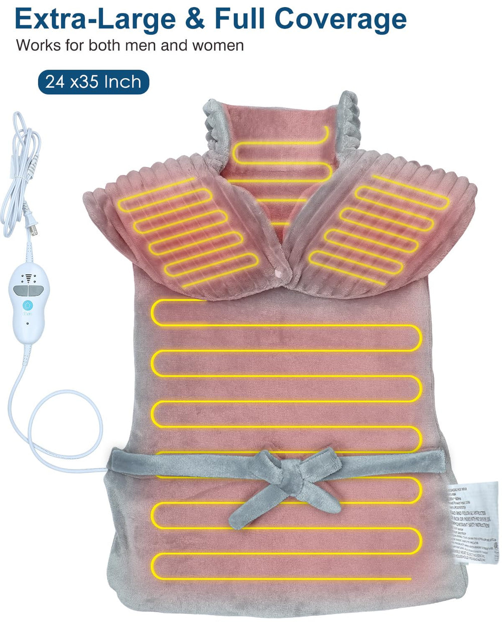 Dowin heating pad in use shows versatile home relaxation possibilities.